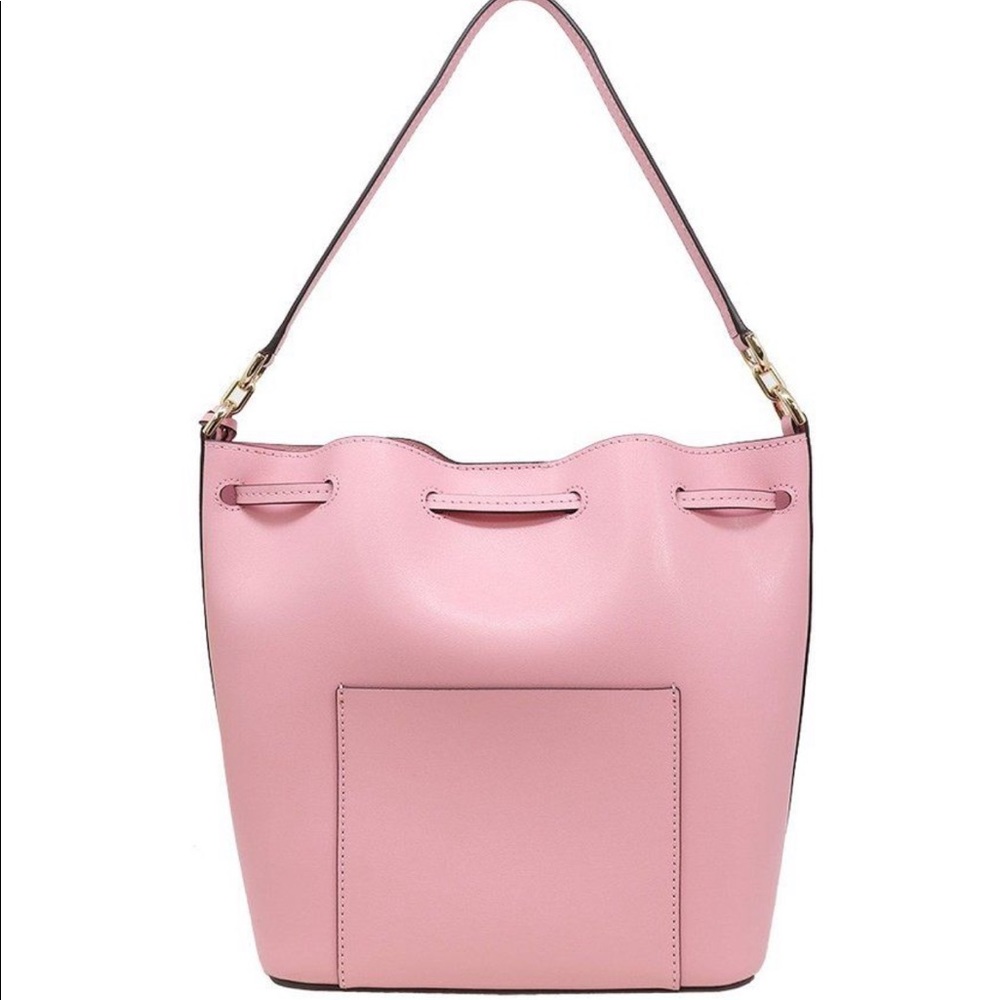 Michael Kors Eden Medium Bucket Leather Shoulder Crossbody bag Pink - Picture 2 of 15